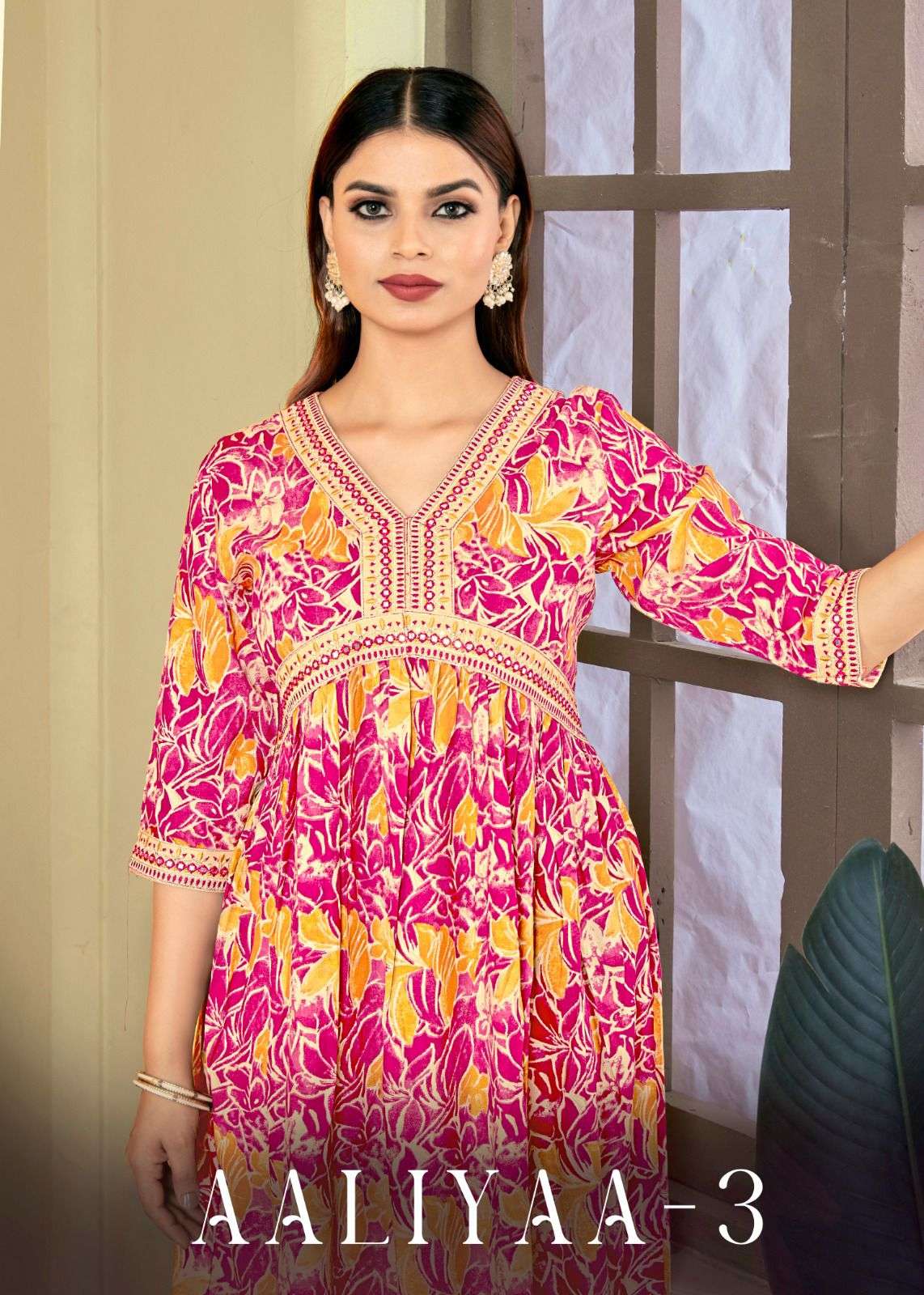 MF AALIYAA VOL 3 RAYON PRINT FANCY MIDI GOWN 