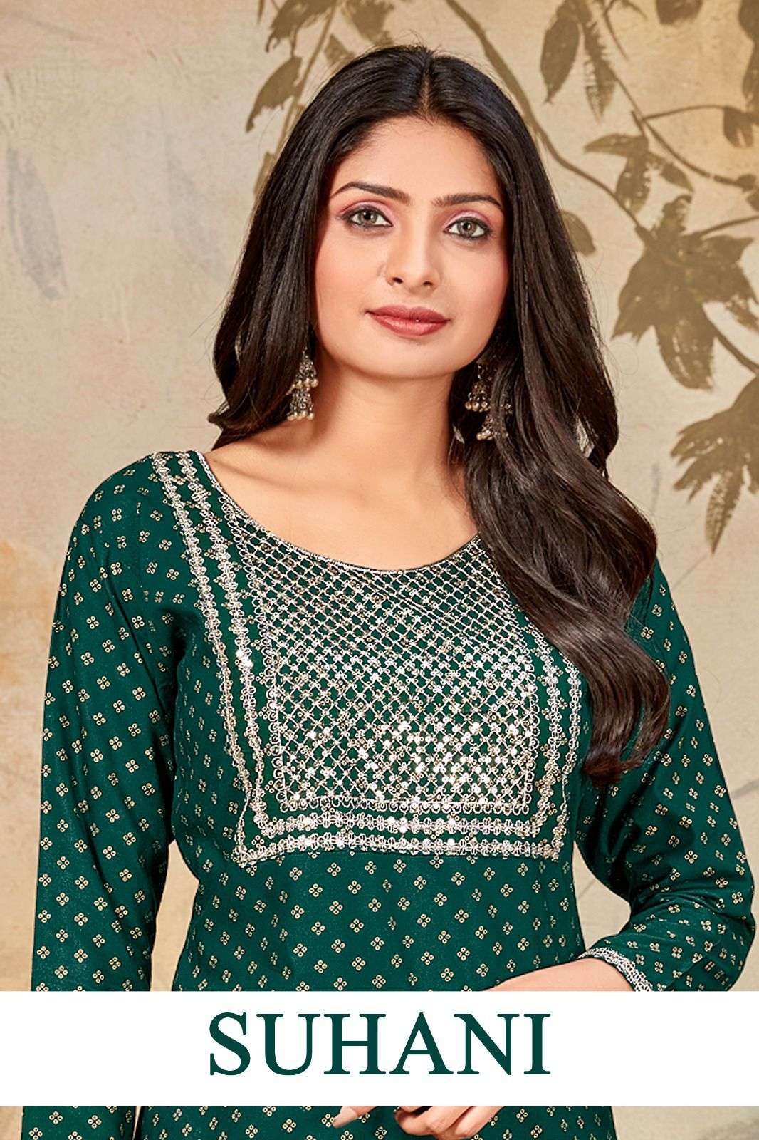 MF SUHANI RAYON GOLD PRINT FANCY SHORT KURTI