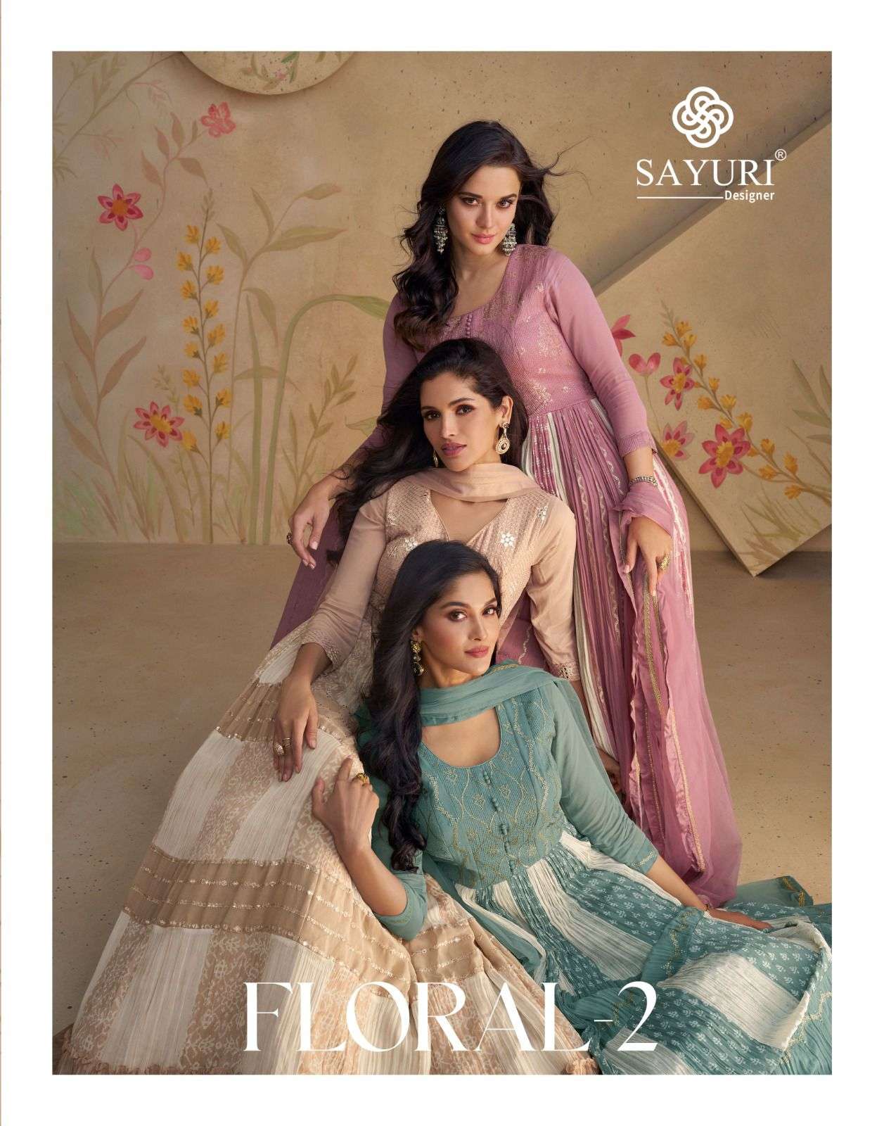 SAYURI DESIGNER FLORAL VOL 2 GEORGETTE HEAVY DESIGNER DRESS
