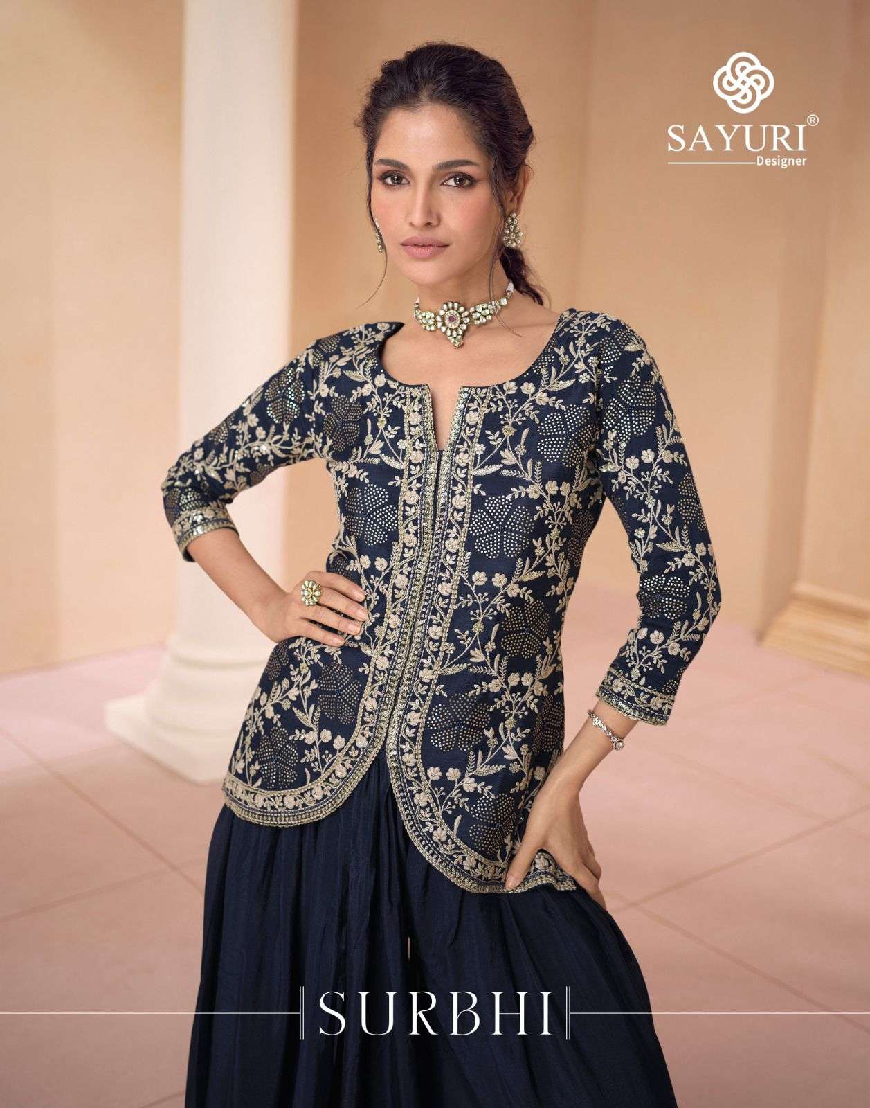 SAYURI DESIGNER SURBHI HEAVY ELEGANT DESIGNER PARTY WEAR DRESS