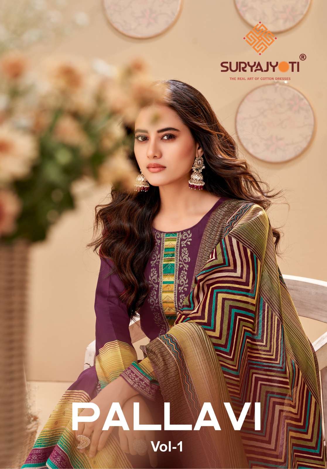 SURYAJYOTI PALLAVI VOL 1 JAM SATIN PRINT WITH HAND WORK SUIT
