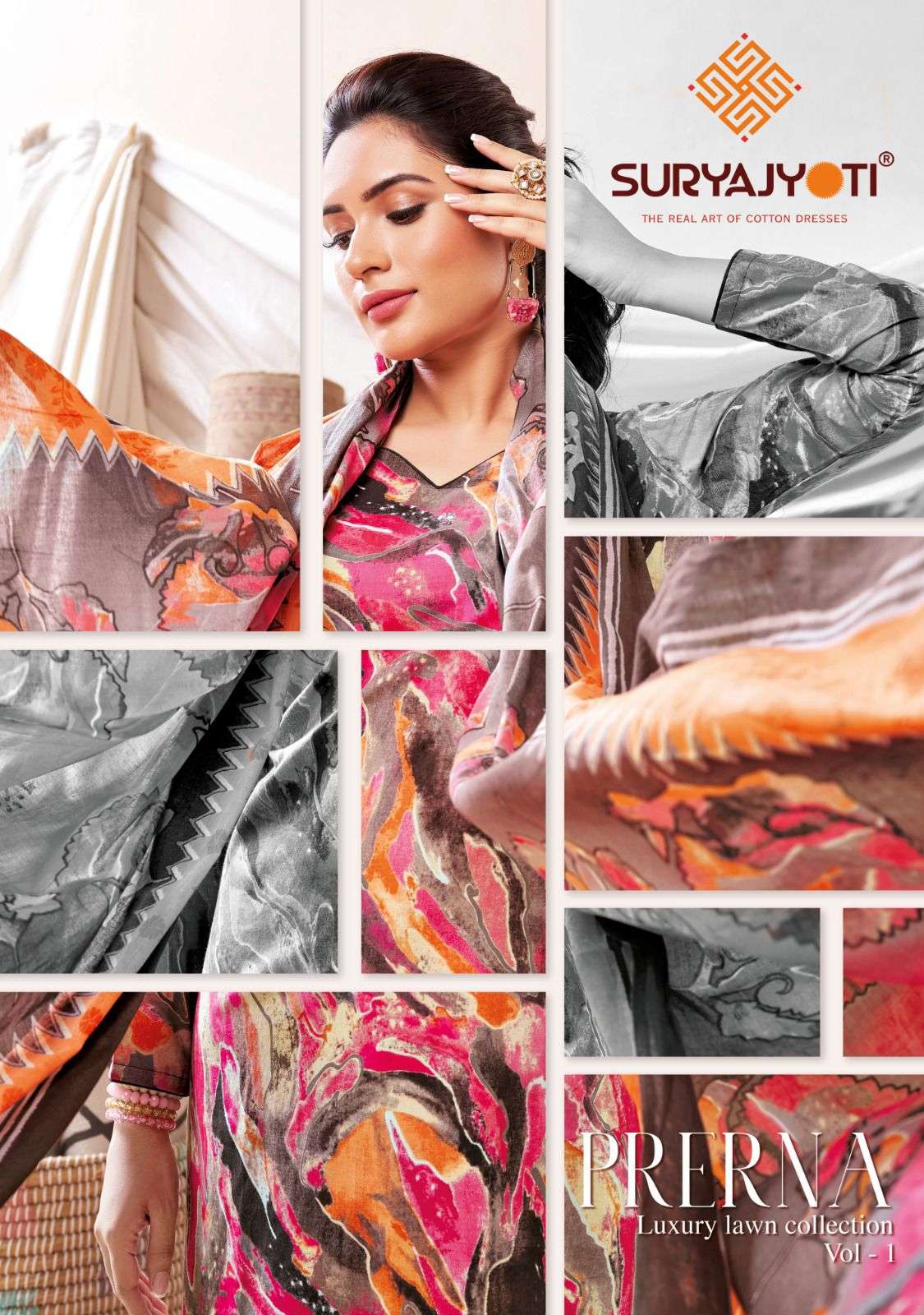 SURYAJYOTI PRERNA VOL 1 LAWN COTTON DIGITAL PRINT SUIT