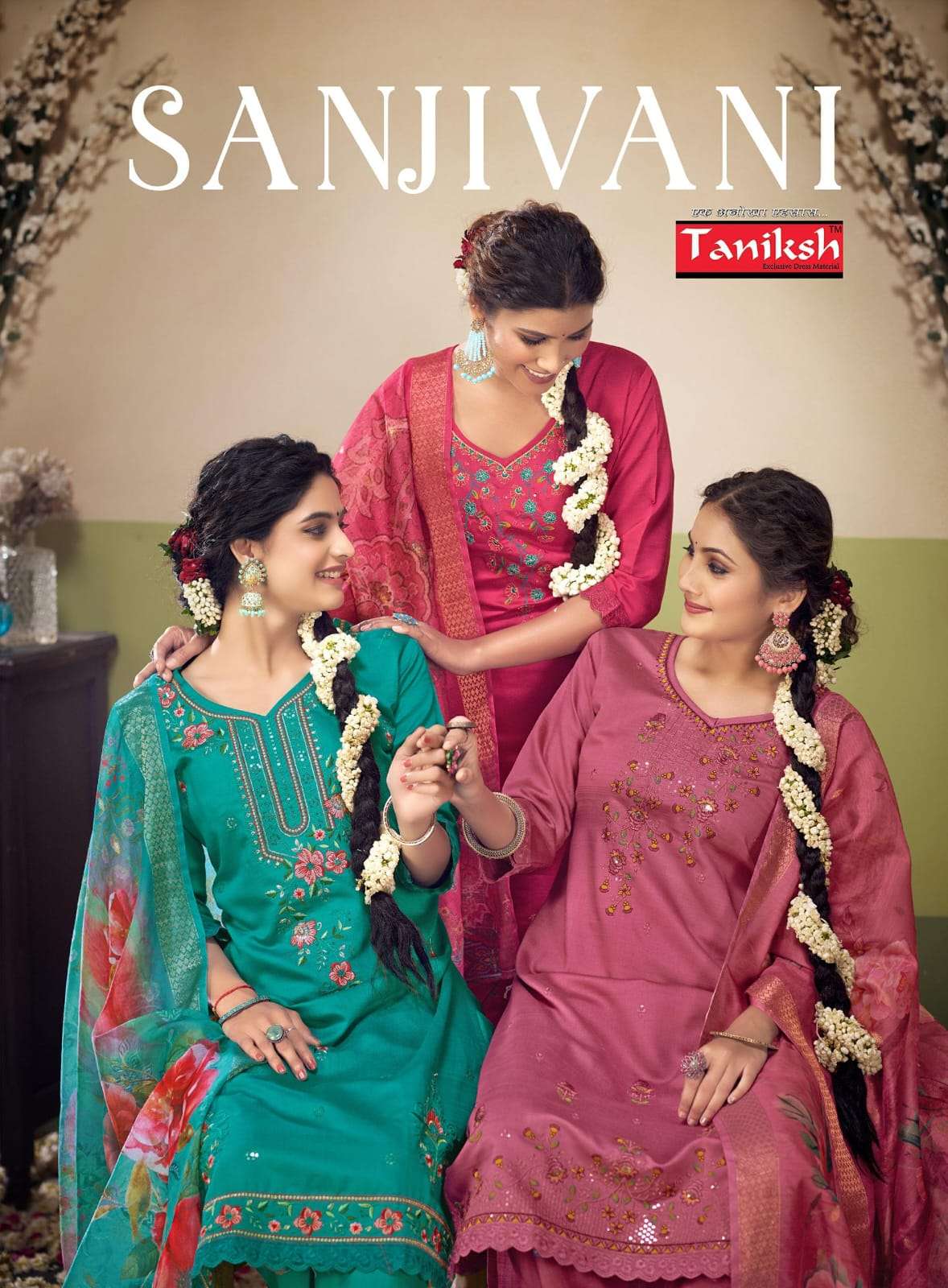 TANIKSH SANJIVANI VOL 2 COTTON FANCY EMBROIDERY KURTI COMBO SET 