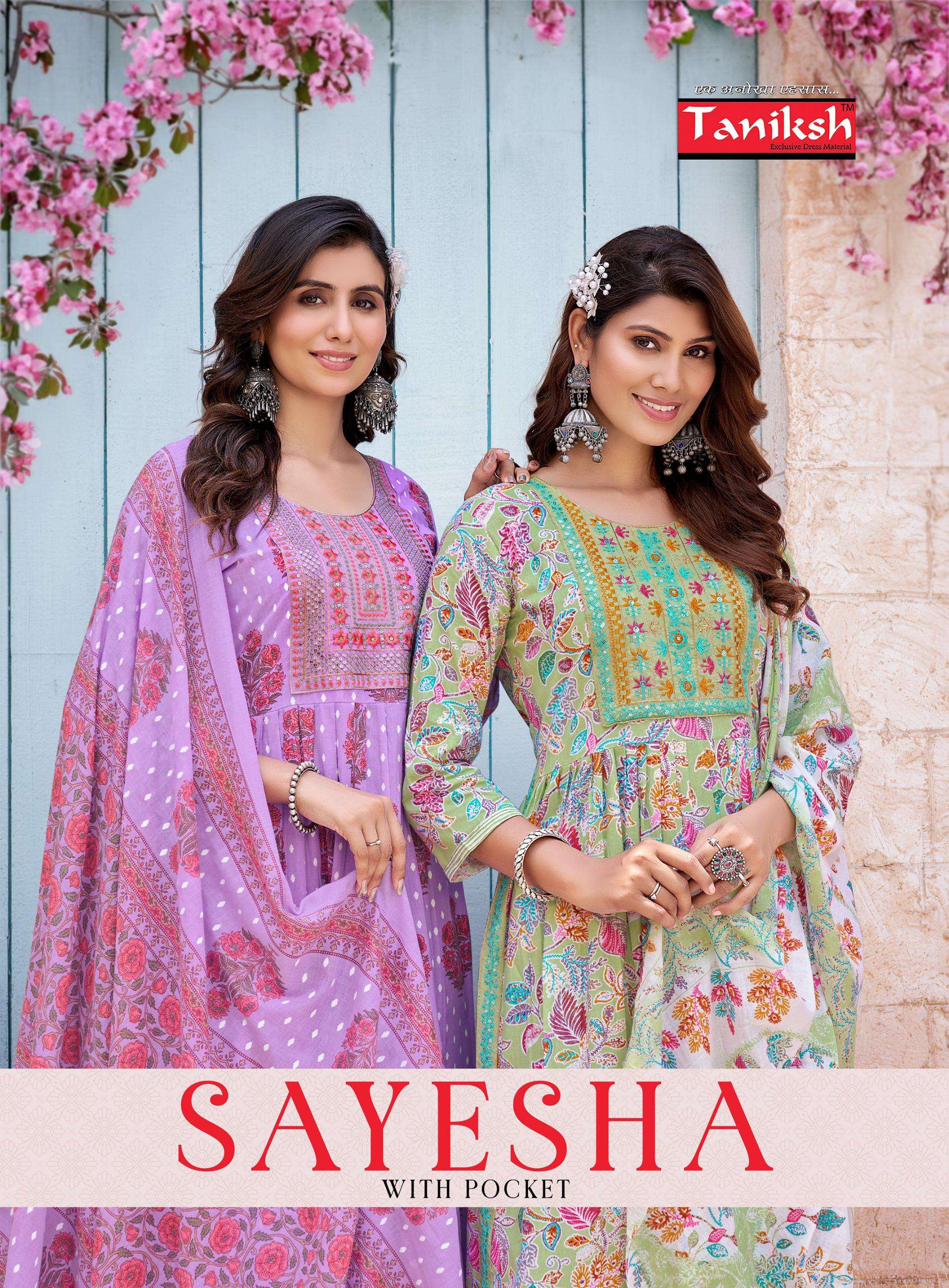 TANIKSH SAYESHA VOL 1 COTTON FANCY NAIRA PATTERN KURTI COMBO SET 