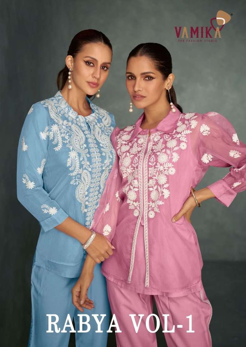 VAMIKA RABYA VOL 1 ORGANZA DESIGNER CORD SET