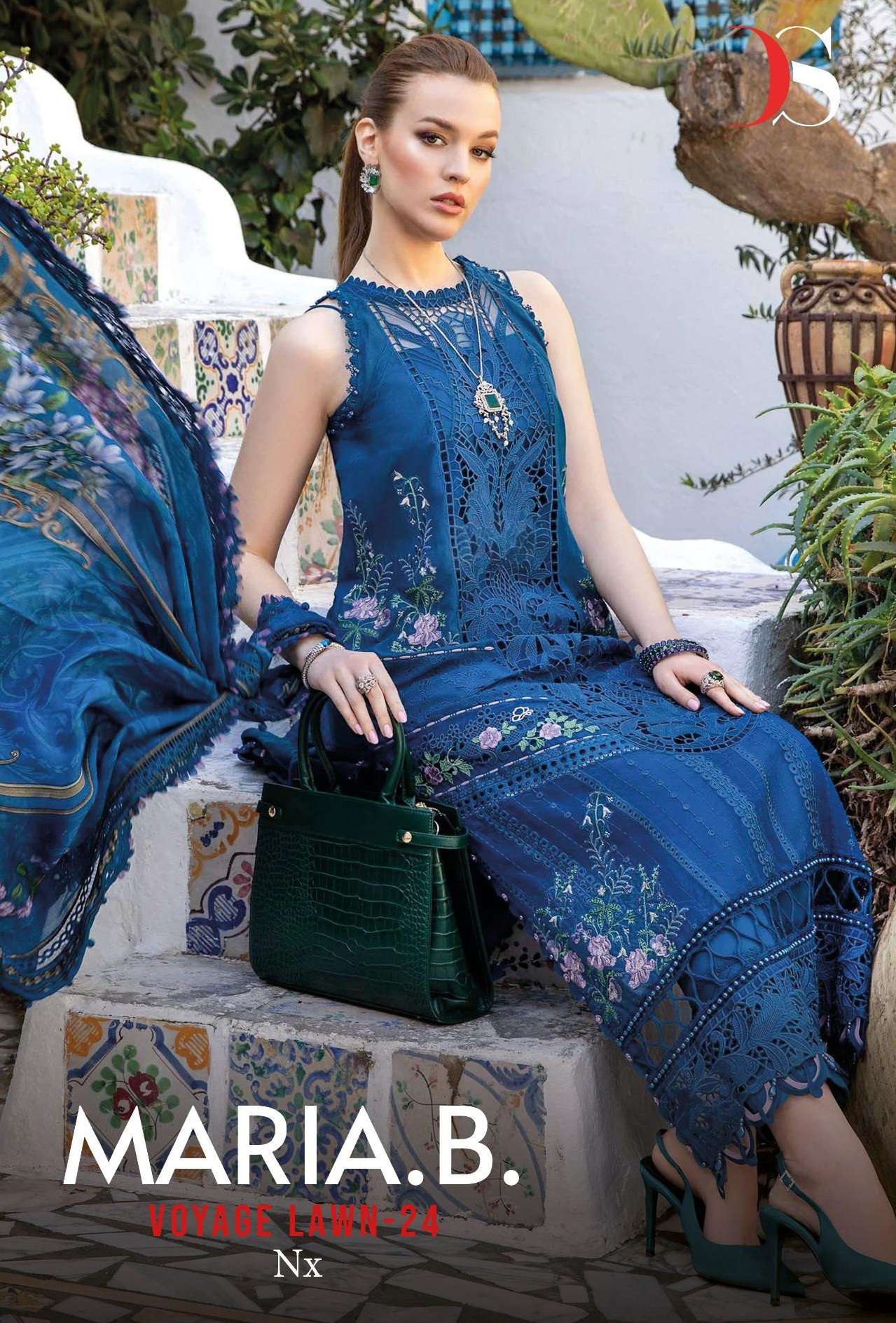 DEEPSY SUITS MARIA B VOYAGE LAWN 24 NX COTTON DESIGNER SUIT