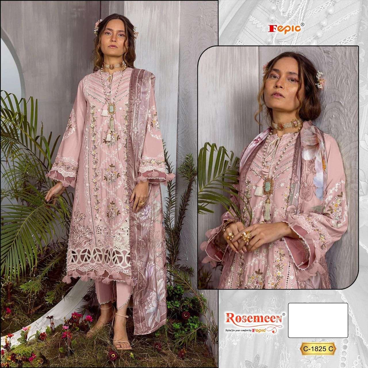 FEPIC ROSEMEEN C 1825 COTTON EMBROIDERED PAKISTANI SUIT