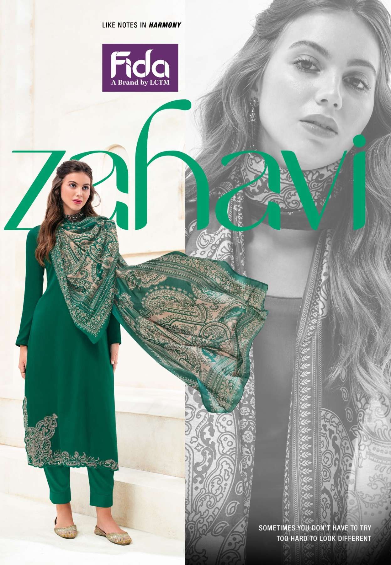 FIDA ZAHAVI COTTON FANCY EMBROIDERY WORK SUIT