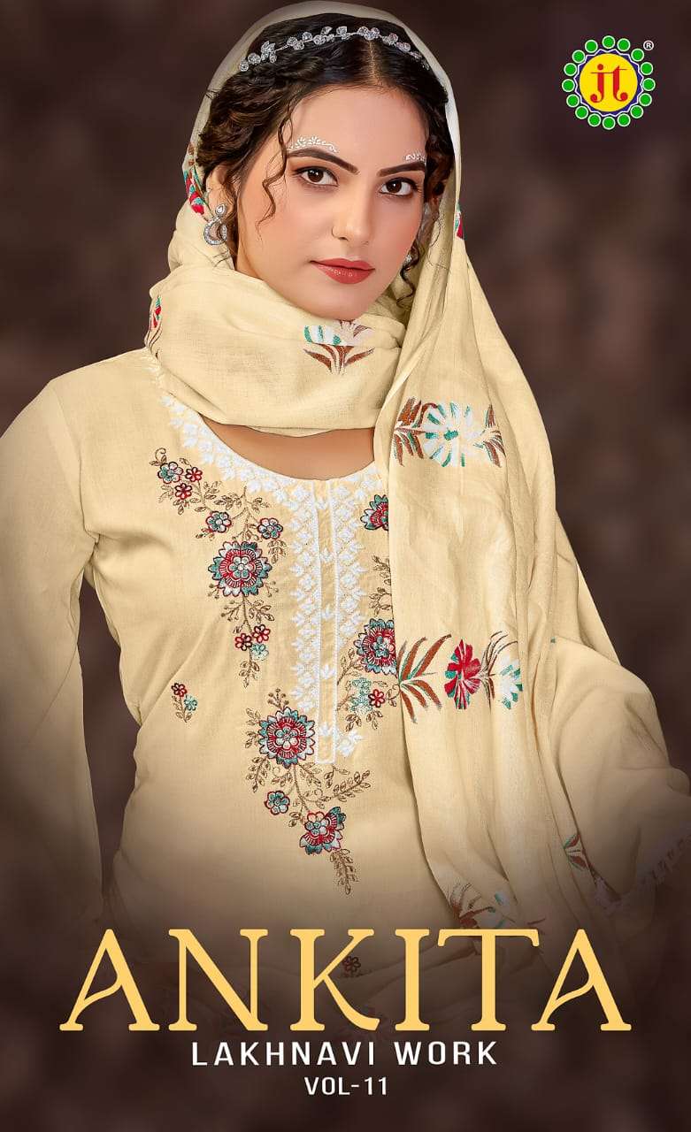JT ANKITA VOL 11 RAYON FANCY WORK SALWAR SUIT