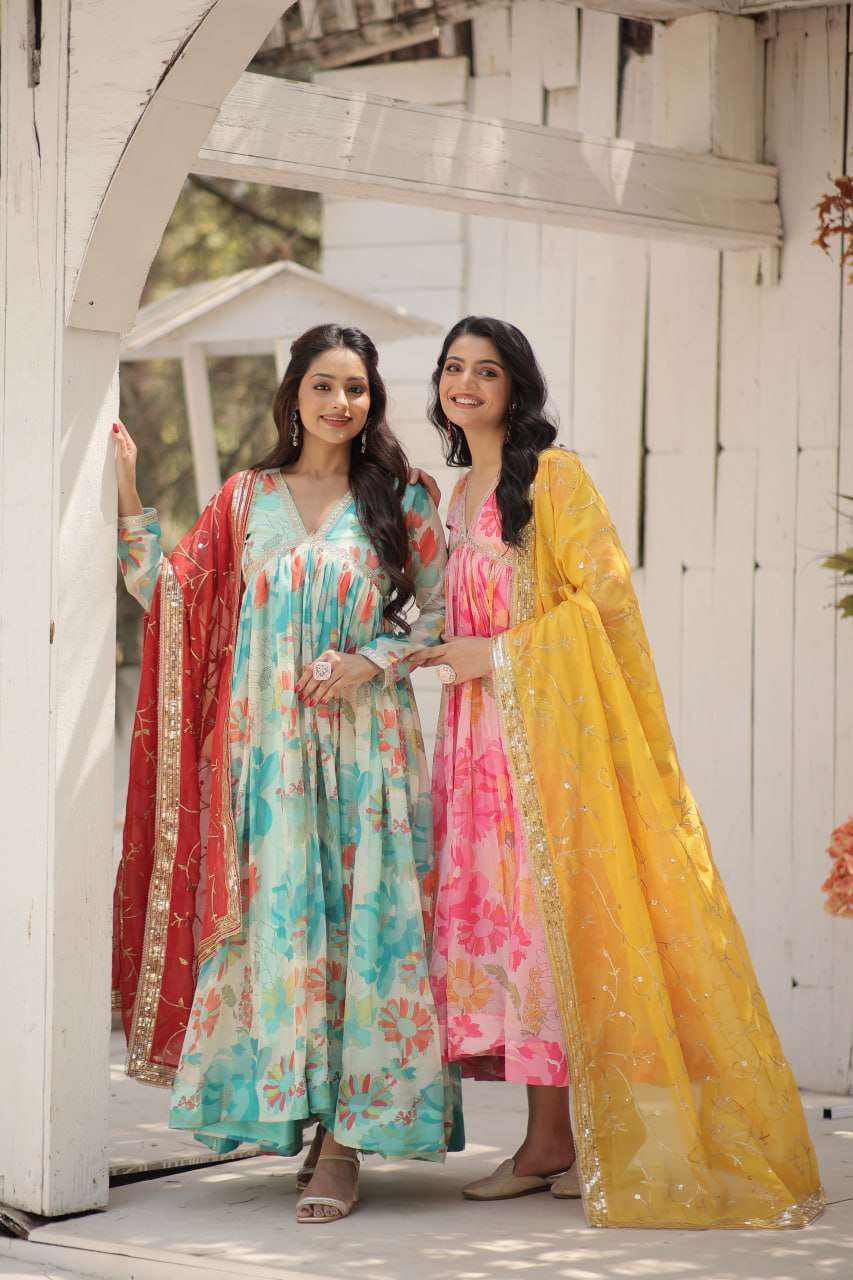 KA 1104 GOWN DUPATTA