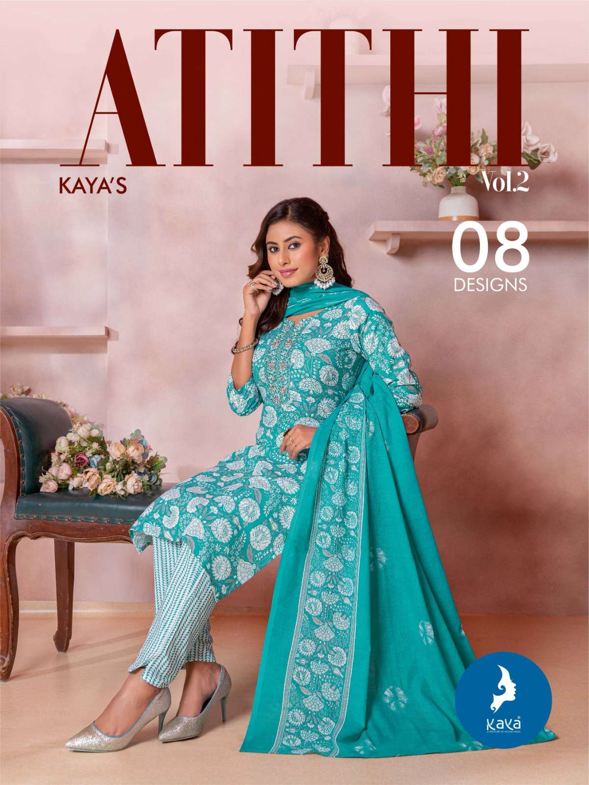 KAYA ATITHI VOL 2 COTTON PRINT LADIES KURTI COMBO SET 