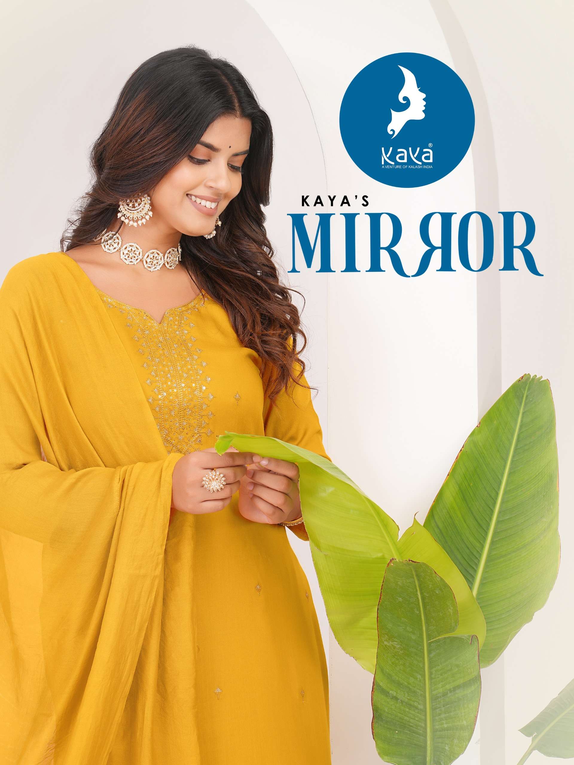 KAYA MIRROR RAYON FANCY STRAIGHT CUT KURTI COMBO SET 