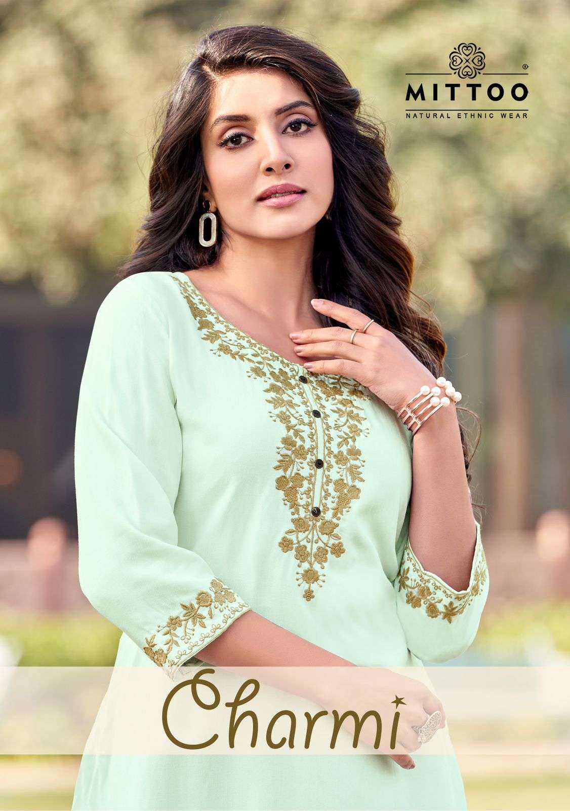 MITTOO CHARMI RAYON FANCY LAKHNAVI WORKS TOP