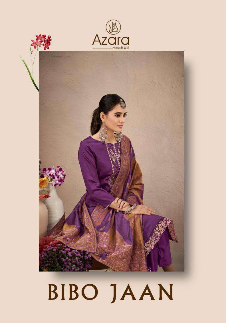 RADHIKA FASHION AZARA  BIBO JAAN JAM COTTON FANCY WORK SUIT