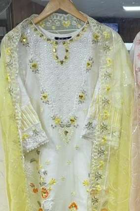 RAMSHA ORGANZA EMBROIDERY DESIGNER SUIT