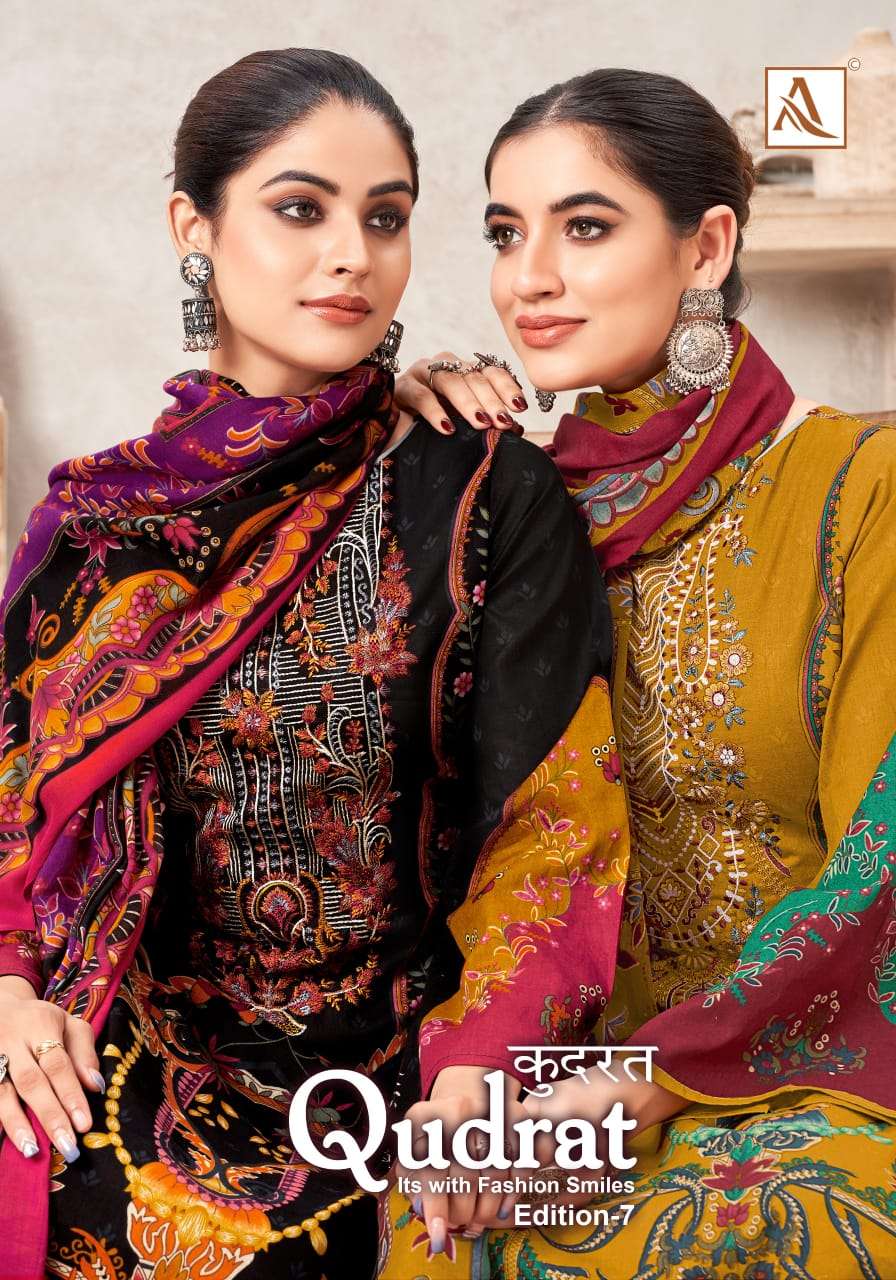 ALOK SUITS QUDRAT EDITION VOL 7 COTTON FANCY WORK SUIT