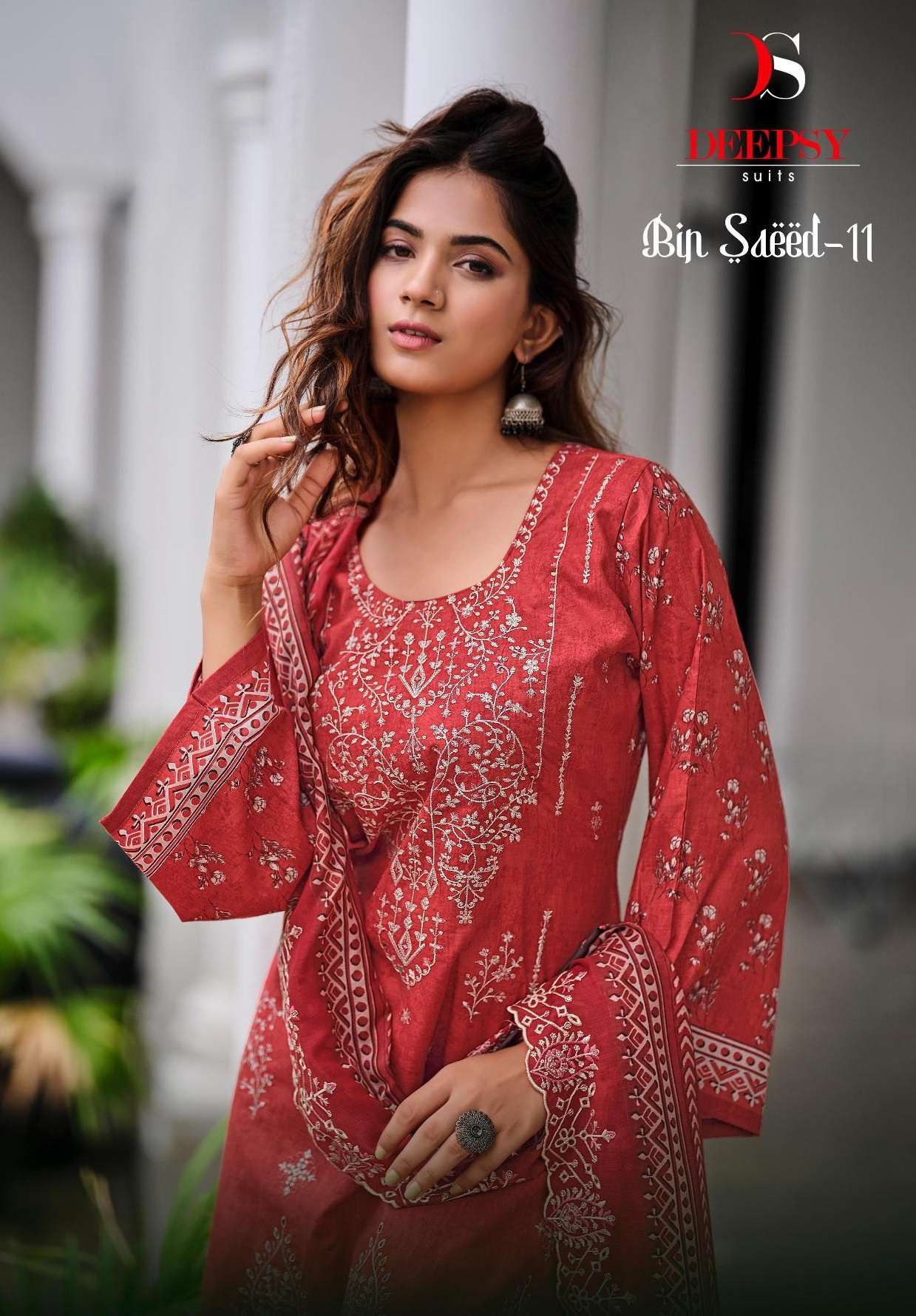 DEEPSY SUITS BIN SAEED VOL 11 COTTON FANCY EMBROIDERY WORK SUIT 	