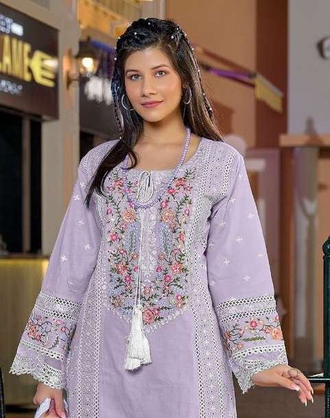 FEPIC CRAFTED NEEDLE CN 935 COTTON HEAVY EMBROIDERED SUIT