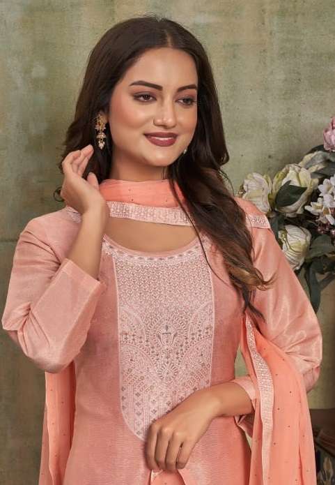 FOURDOTS UDAAN JACQUARD FANCY WORK SUIT