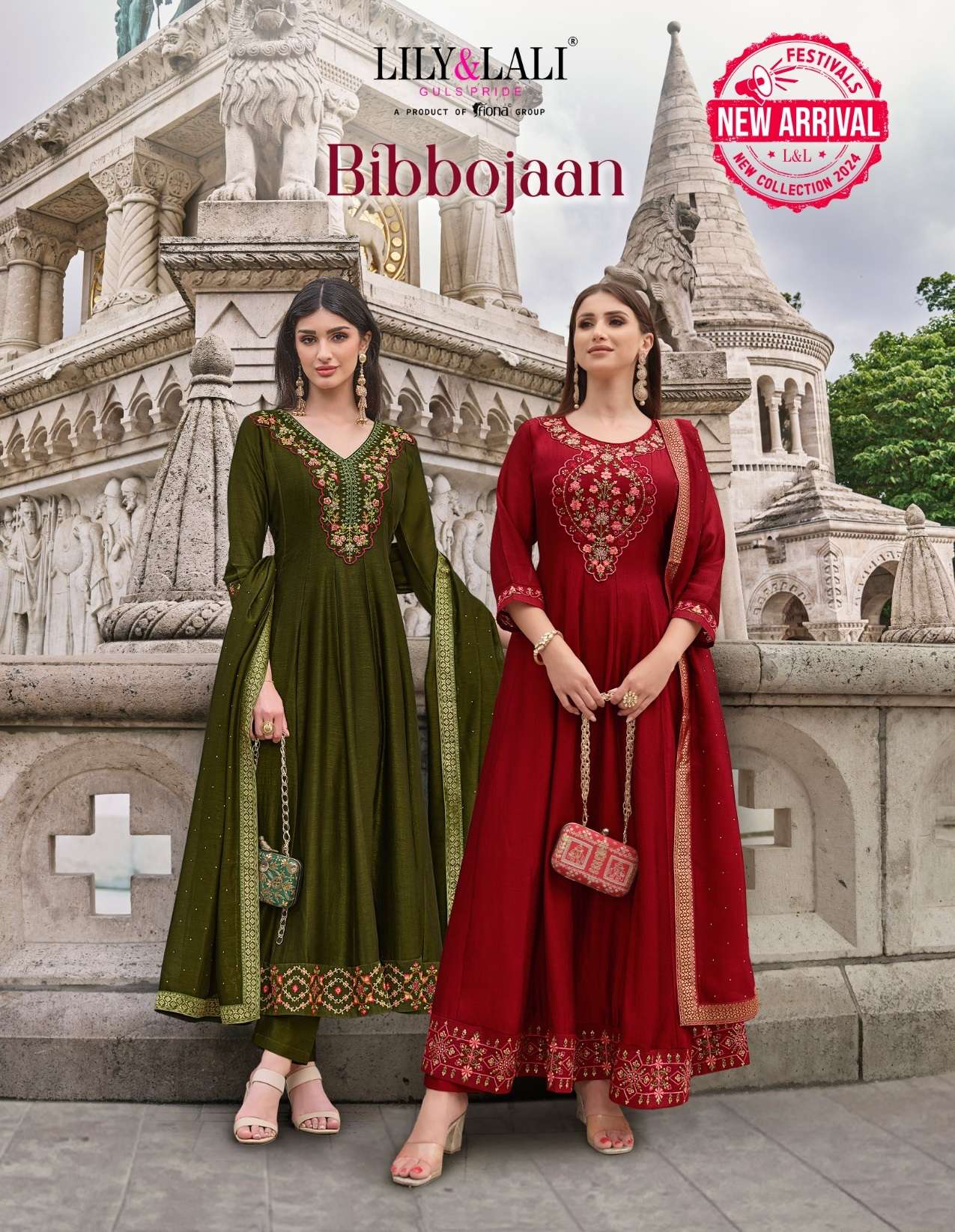 LILY AND LALI BIBBOJAAN SILK DESIGNER PARTY WEAR SUIT