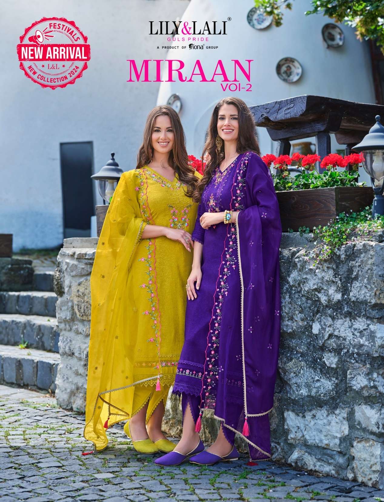 LILY AND LALI MIRAAN VOL 2 VISCOSE SILK BEAUTIFUL DESIGNER SUIT
