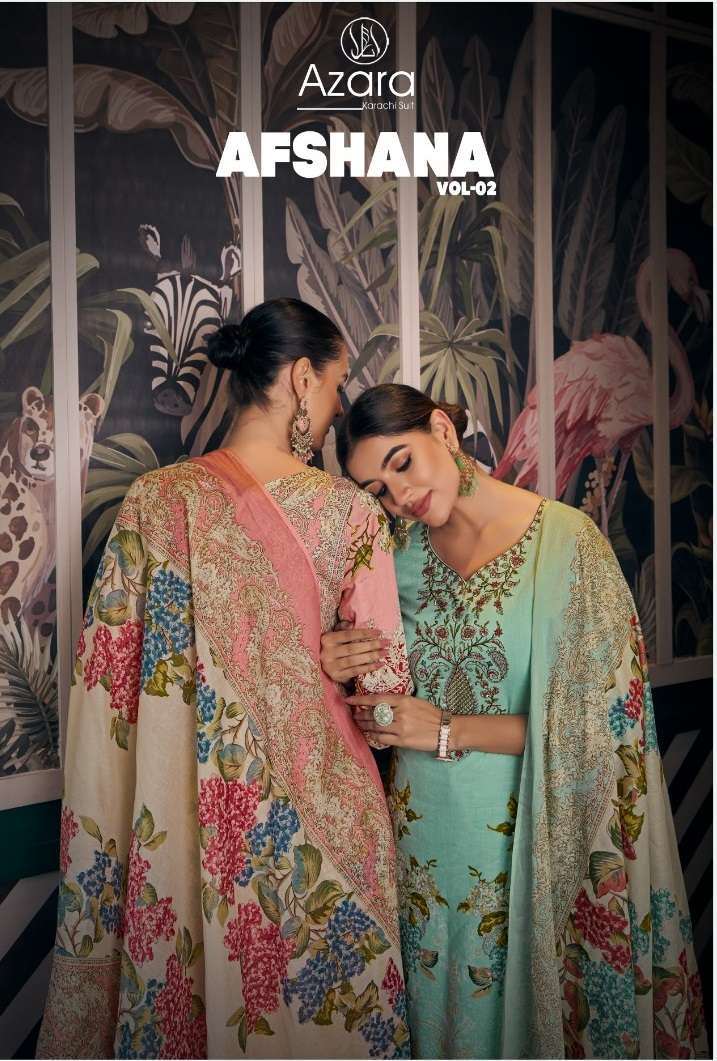 RADHIKA FASHION AZARA AFSHANA VOL 2 COTTON DESIGNER PRINT SUIT