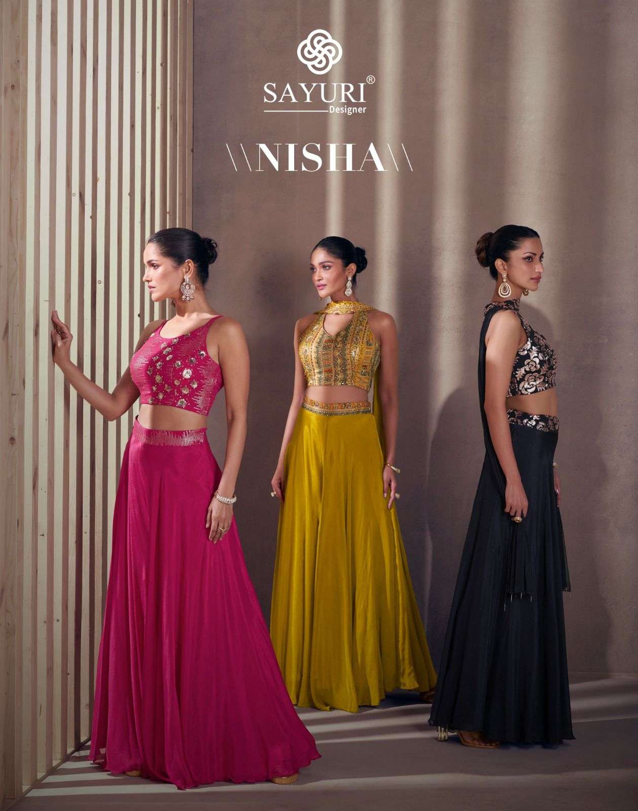 SAYURI DESIGNER NISHA SILK DESIGNER PARTY WEAR DRESS