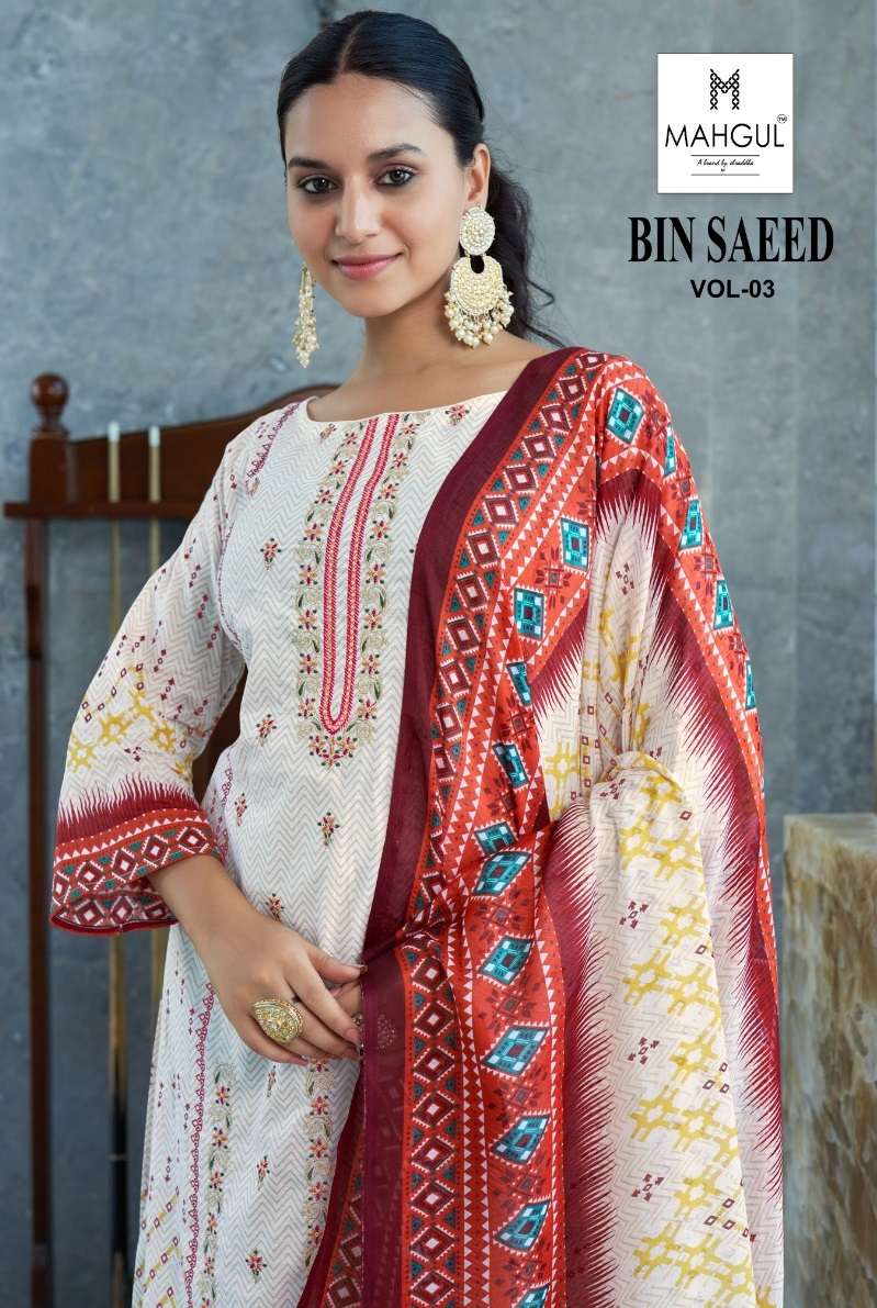 SHARADDHA DESIGNER MAHGUL BIN SAEED VOL 3 LAWN COTTON SUIT