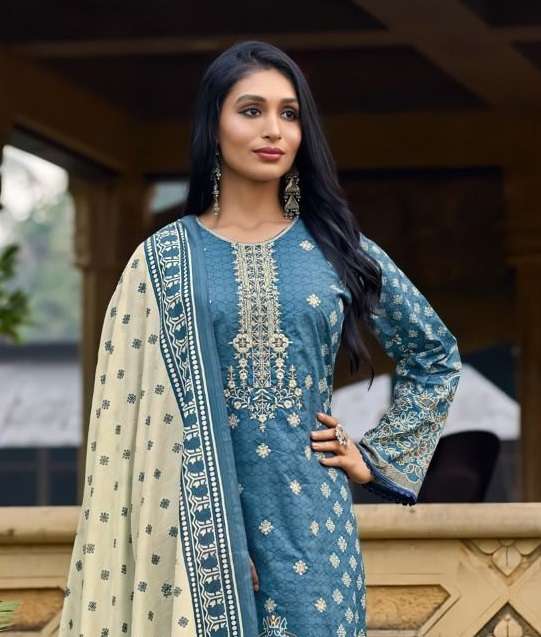 AL ZOHAIB BIN SAEED NX COTTON FANCY EMBROIDERY SUIT