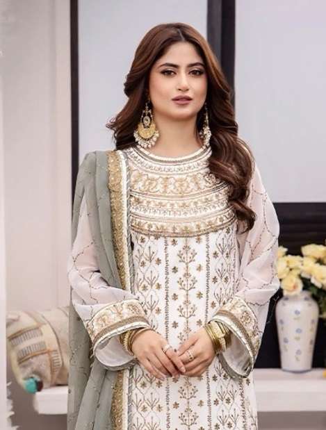 ANAMSA D NO 503 FOX GEORGETTE DESIGNER SUIT