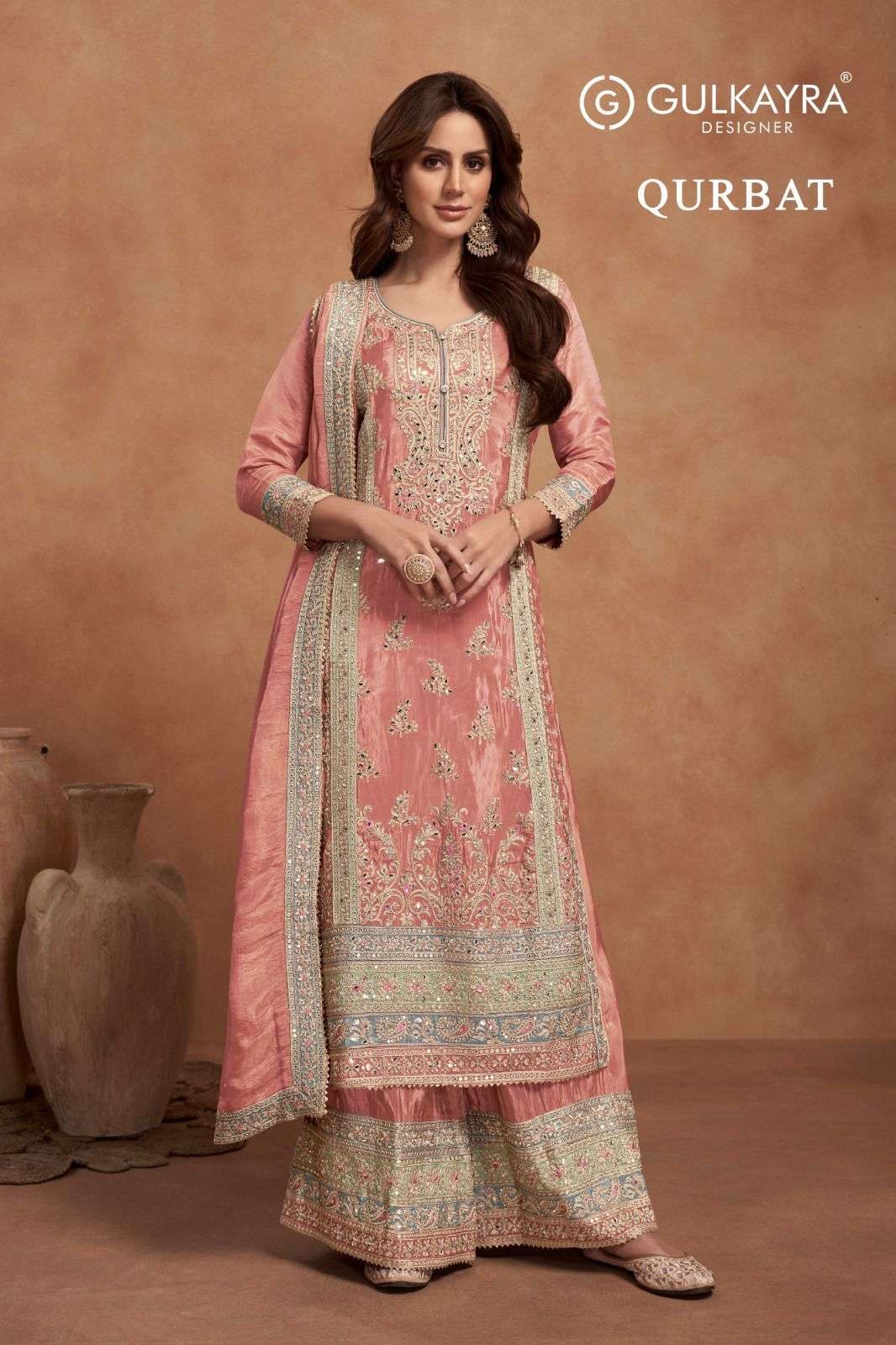 GULKAYRA DESIGNER QURBAT SILK HEAVY DESIGNER PARTY WEAR SUIT