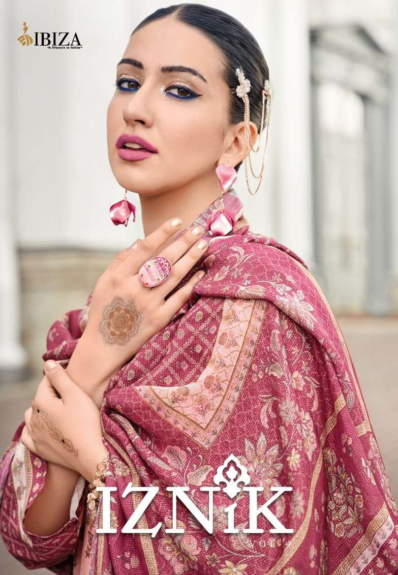 IBIZA  IZNIK VOL 4 MUSLIN HEAVY HAND WORK DESINER SUIT