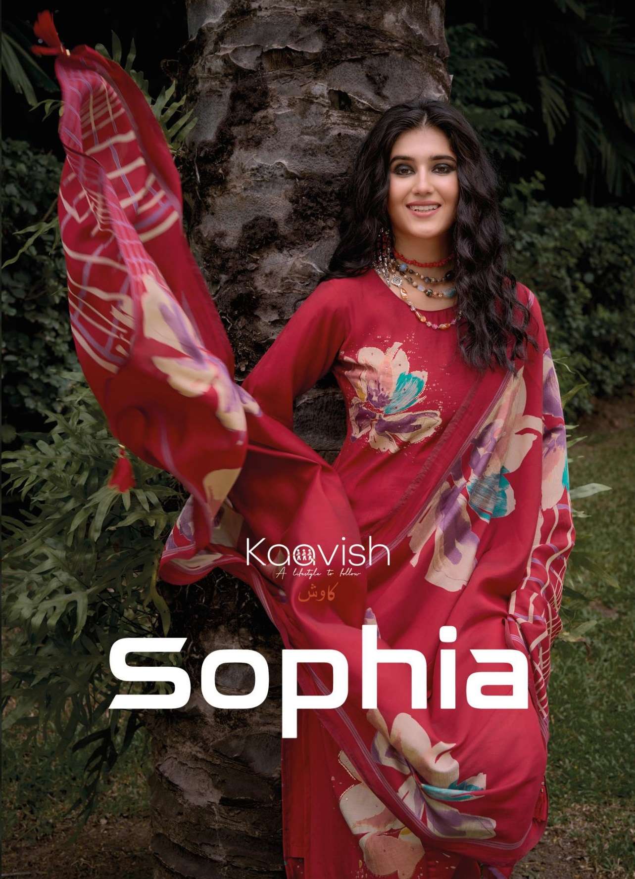 KAAVISH SOPHIA VISCOSE DIGITAL PRINT WITH FANCY WORK SUIT