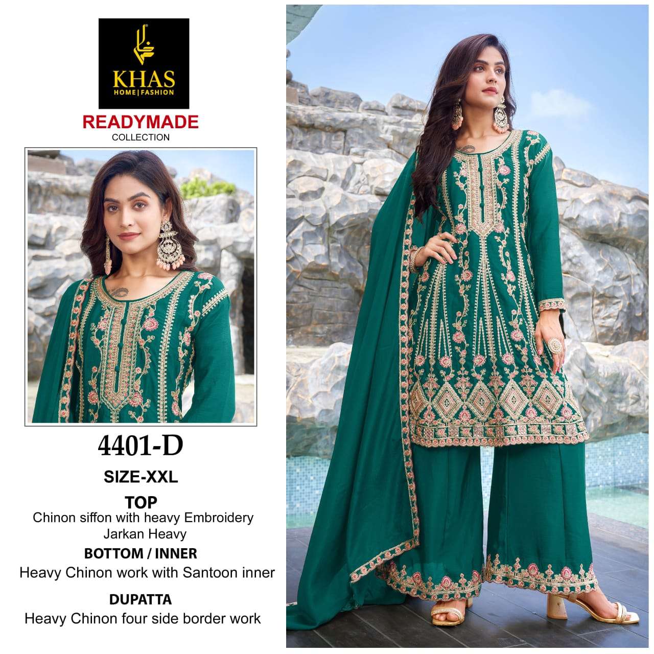 KHAS FASHION D NO 4401 HEAVY DESIGNER READY MADE SUIT