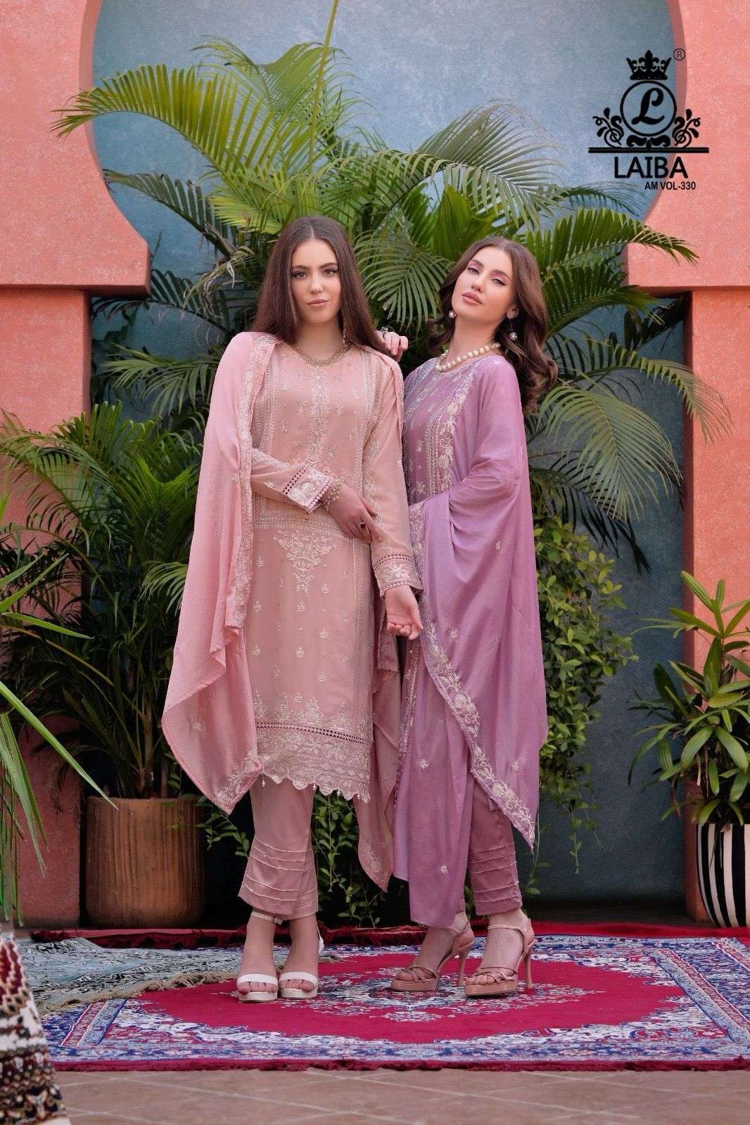 LAIBA THE DESIGNER STUDIO AM VOL 330 GEORGETTE DESIGNER SUIT