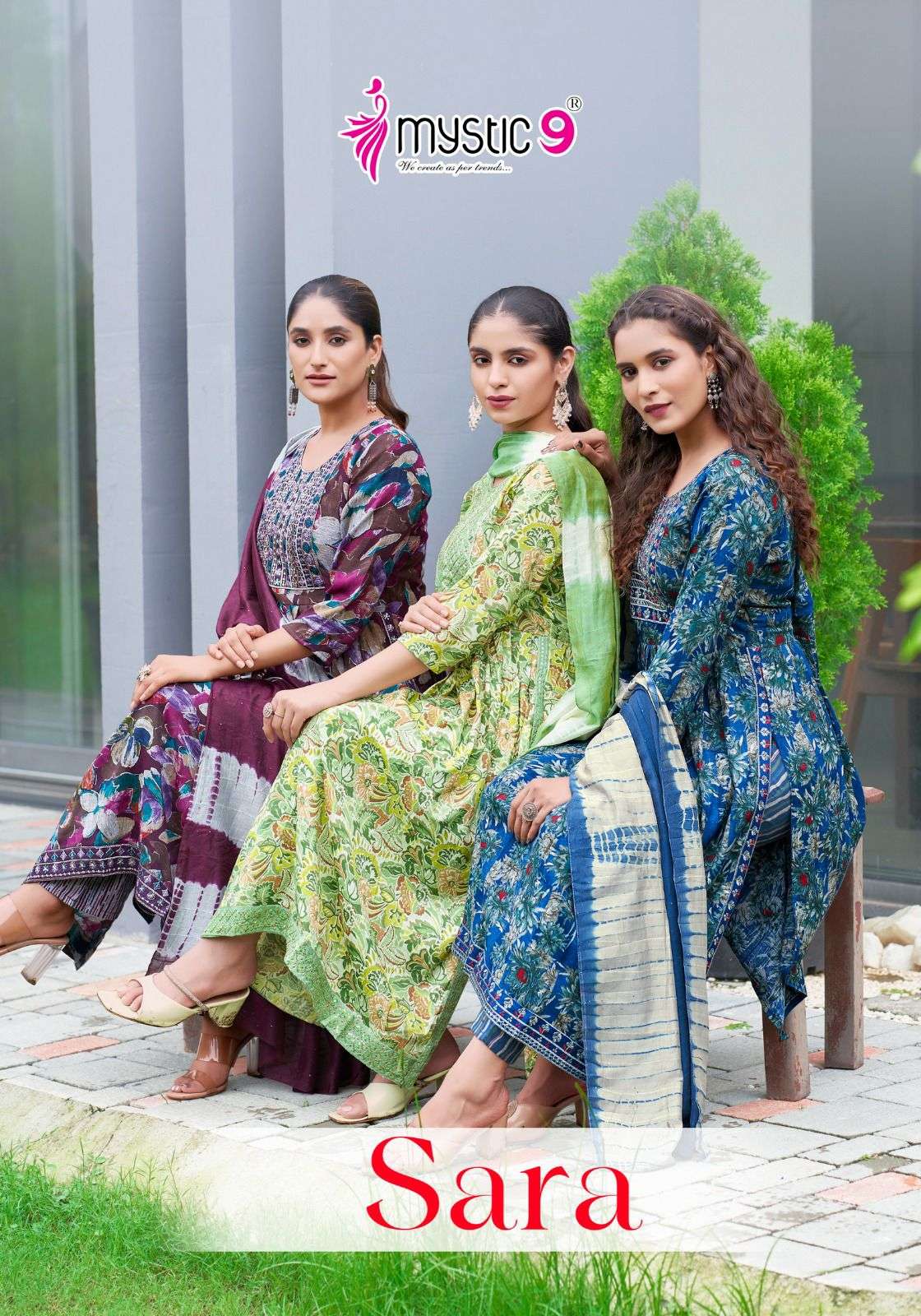MYSTIC 9 SARA VOL 10 RAYON NAYRA CUT STYLE KURTI COMBO SET 