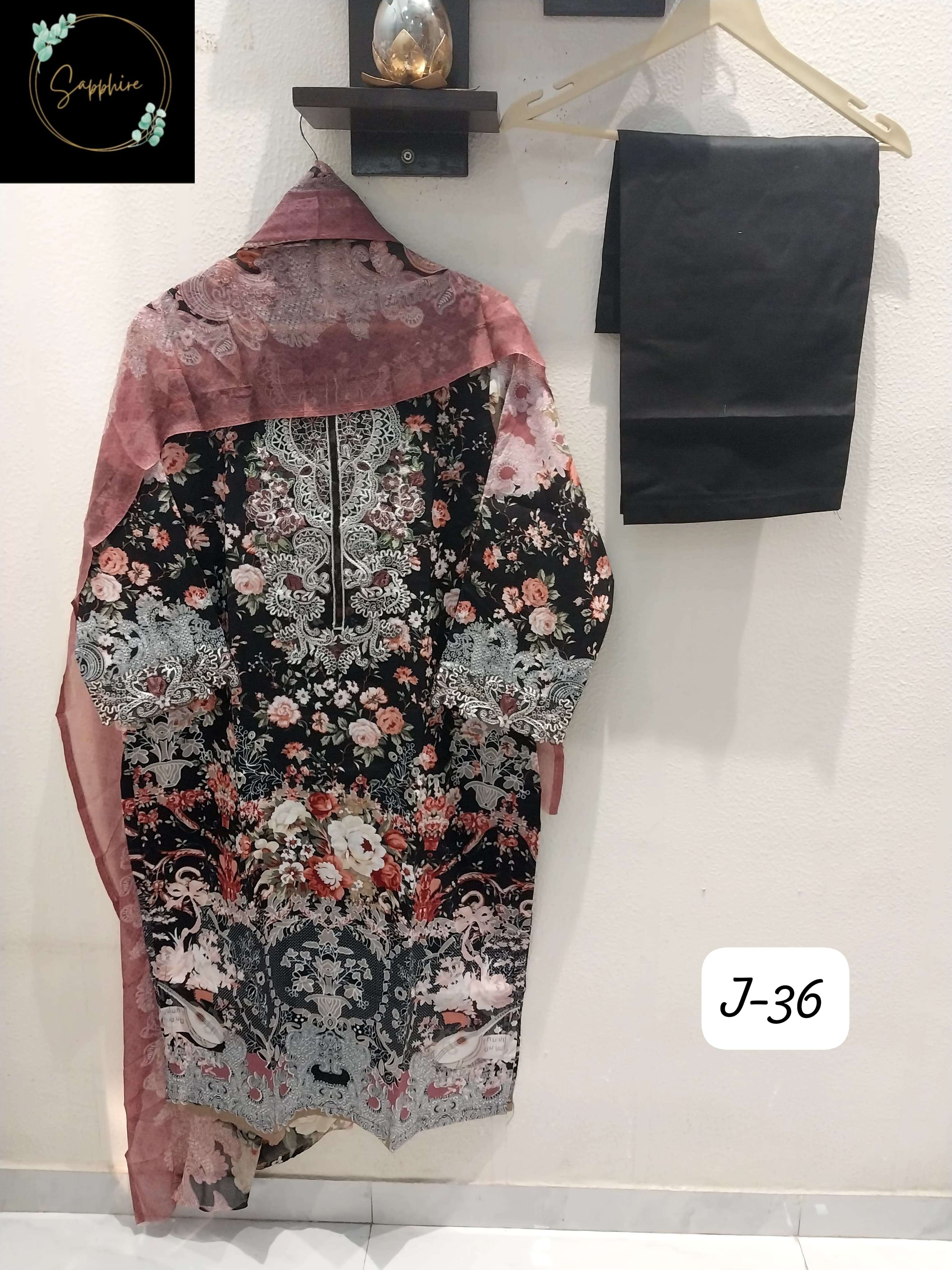 SAPPHIRE JAZMIN VOL 36 NX LAWN COTTON PAKISTANI SUIT