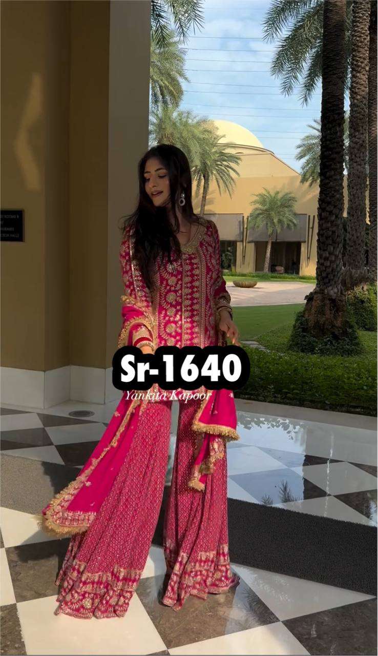 SR 1640 GEORGETTE DESIGNER SHARARA SUIT