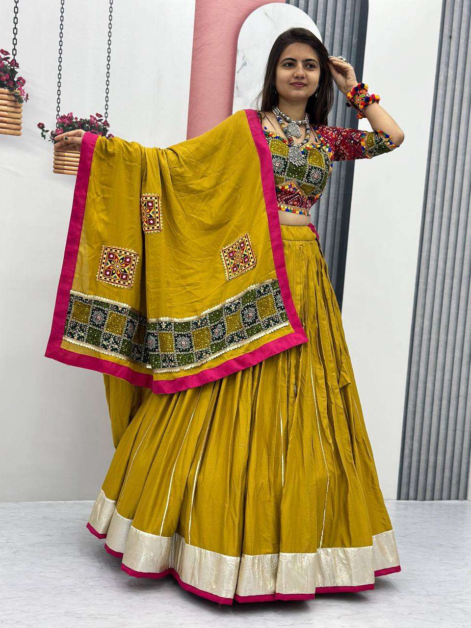 TAPI 175 COTTON PRINTED LEHENGA CHOLI 