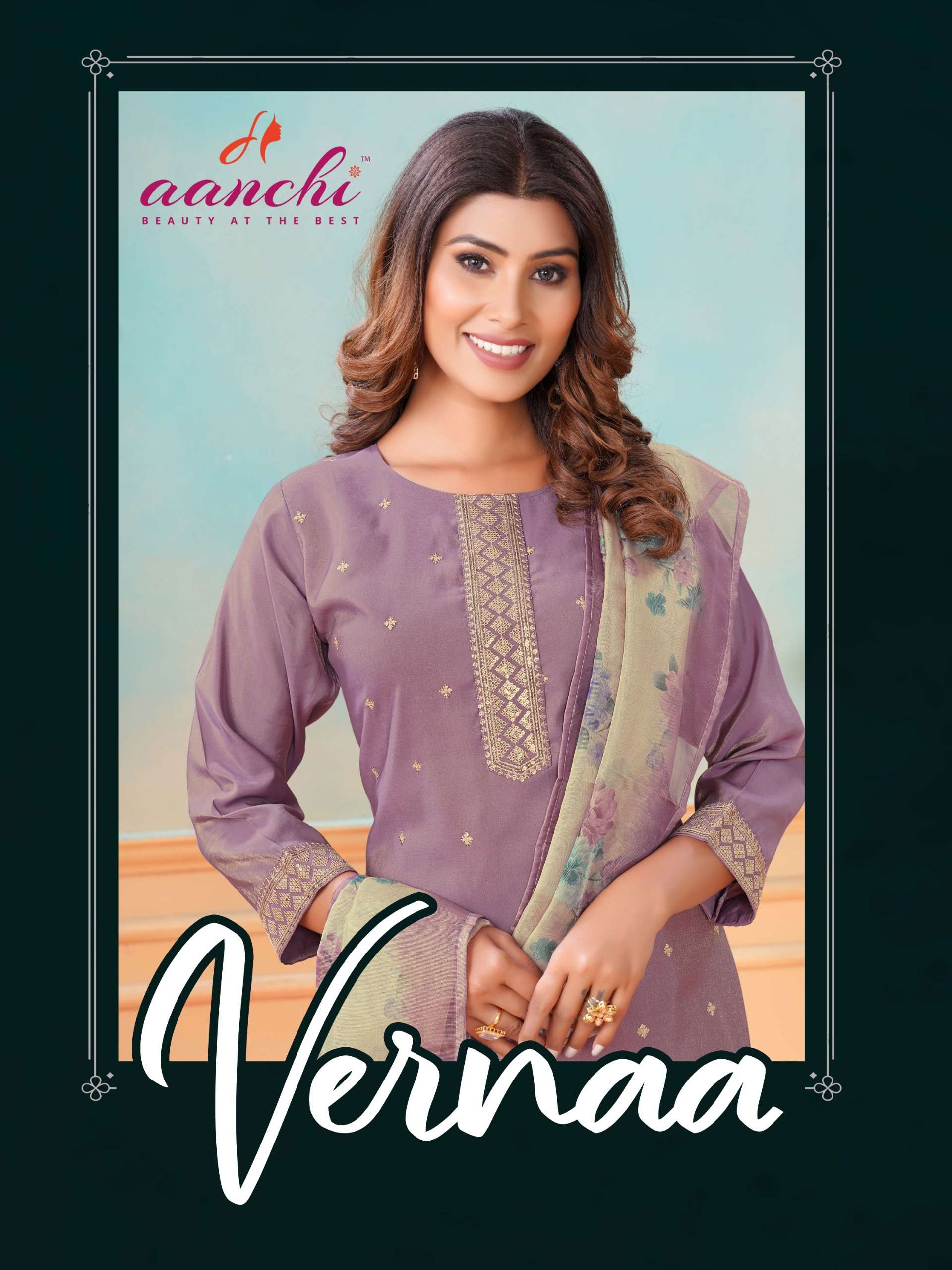 AANCHI KURTIS VERNAA SILK DESIGNER FANCY READY MADE SUIT