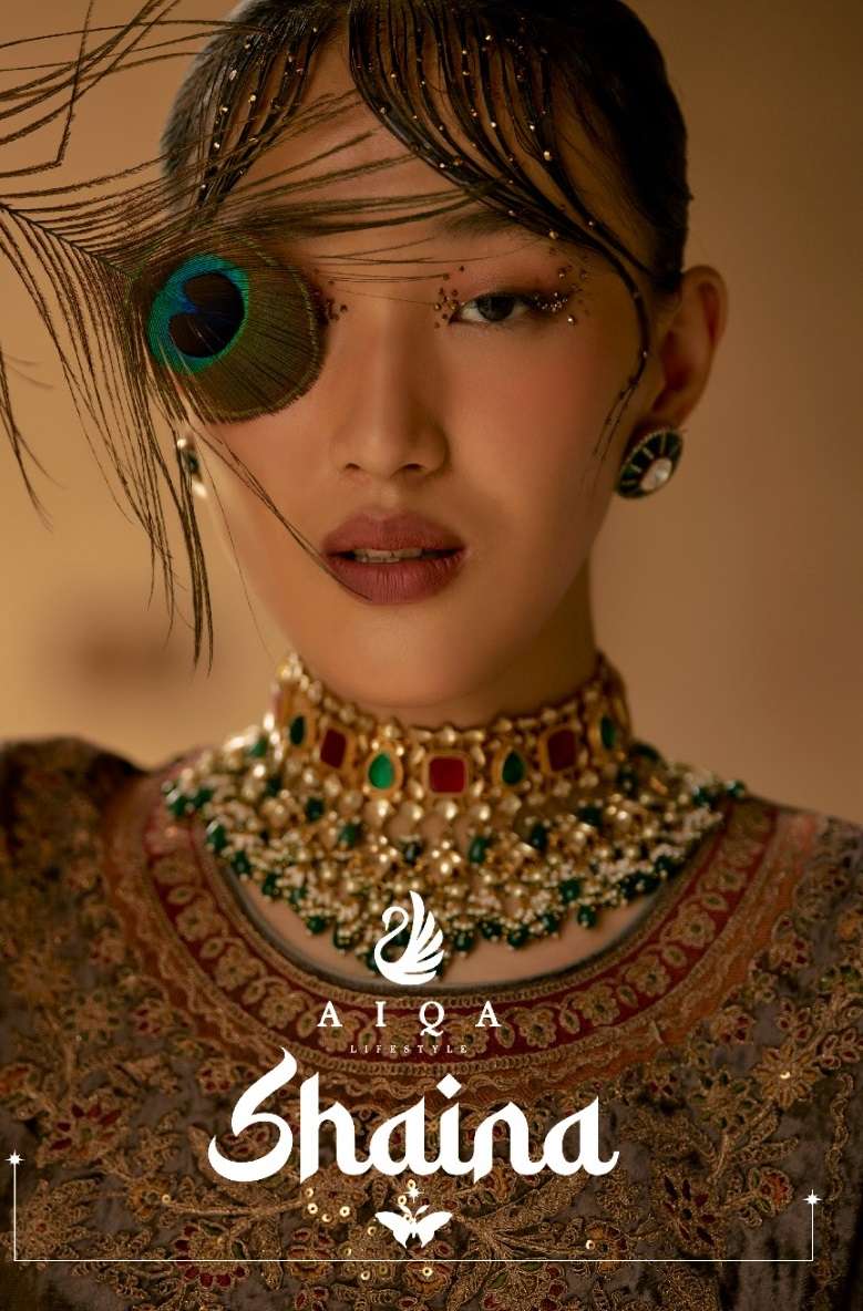 AIQA SHAINA VELVET BEAUTIFUL EMBROIDERY DESIGNER SUIT