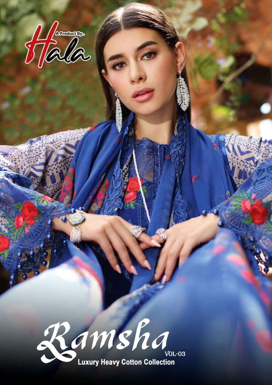 HALA RAMSHA VOL 3 COTTON DIGITAL PRINT SUIT