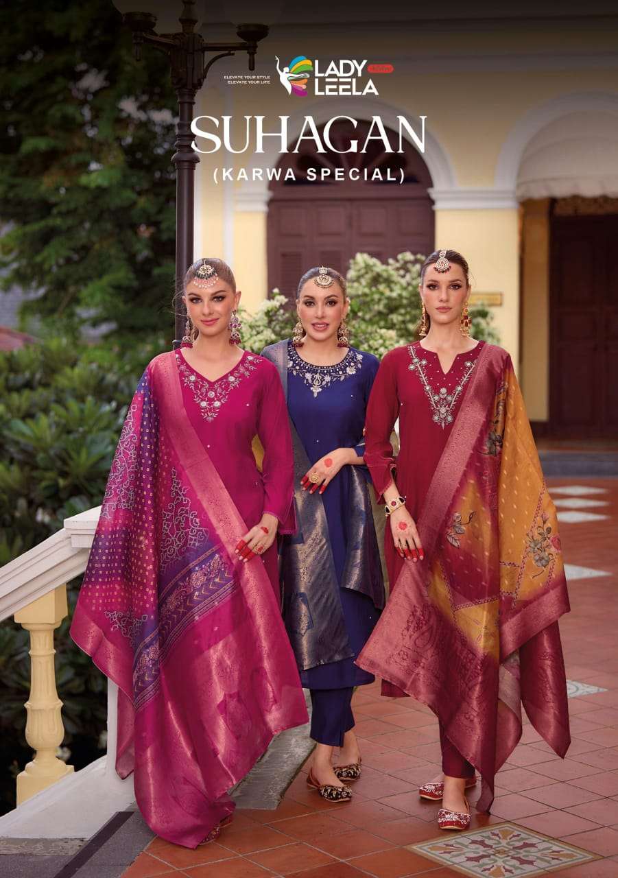  LADY LEELA SUHAGAN VISCOSE FANCY DESIGNER LADIES SUIT