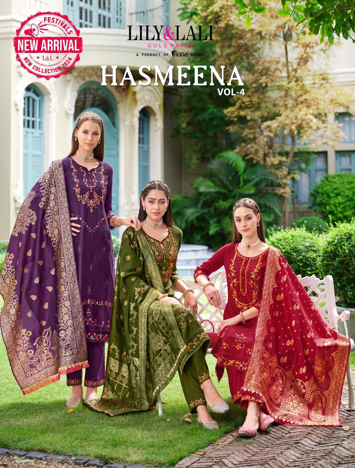 LILY AND LALI HASMEENA VOL 4 VISCOSE EMBROIDERIES FANCY SUIT