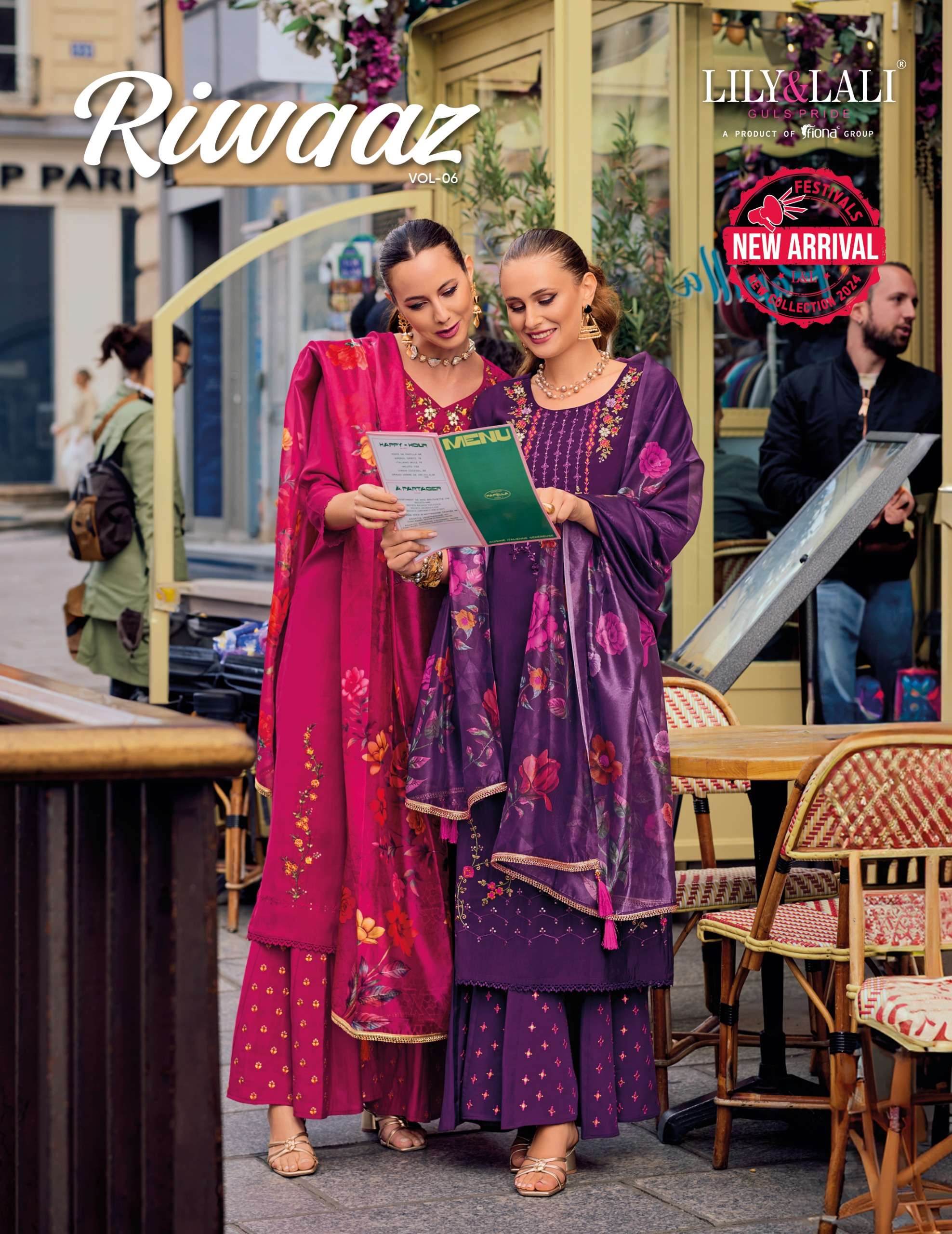 LILY AND LALI RIWAAZ VOL 6 SILK WITH BEAUTIFUL DESIGNER SUIT