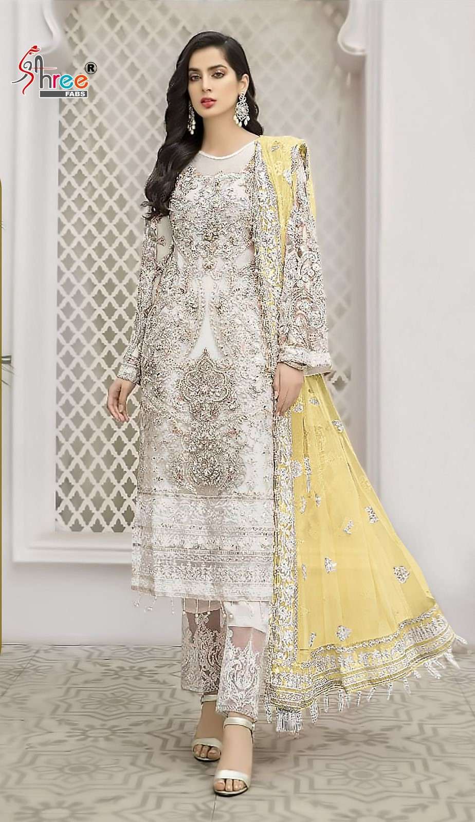 SHREE FAB DESIGN NO- K 1636D HEAVY EMBROIDERY PARTY WEAR SUIT