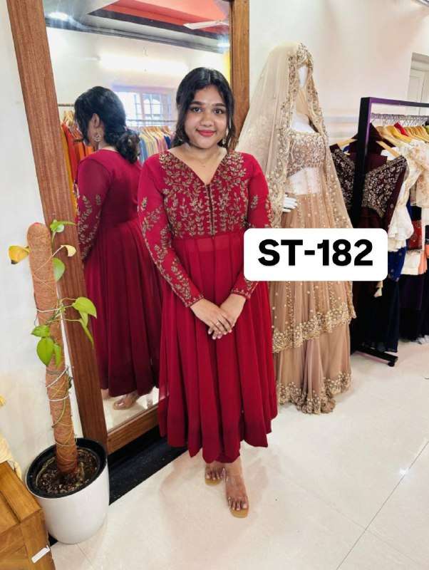ST 182 ANARKALI GOWN WITH PANT SET 