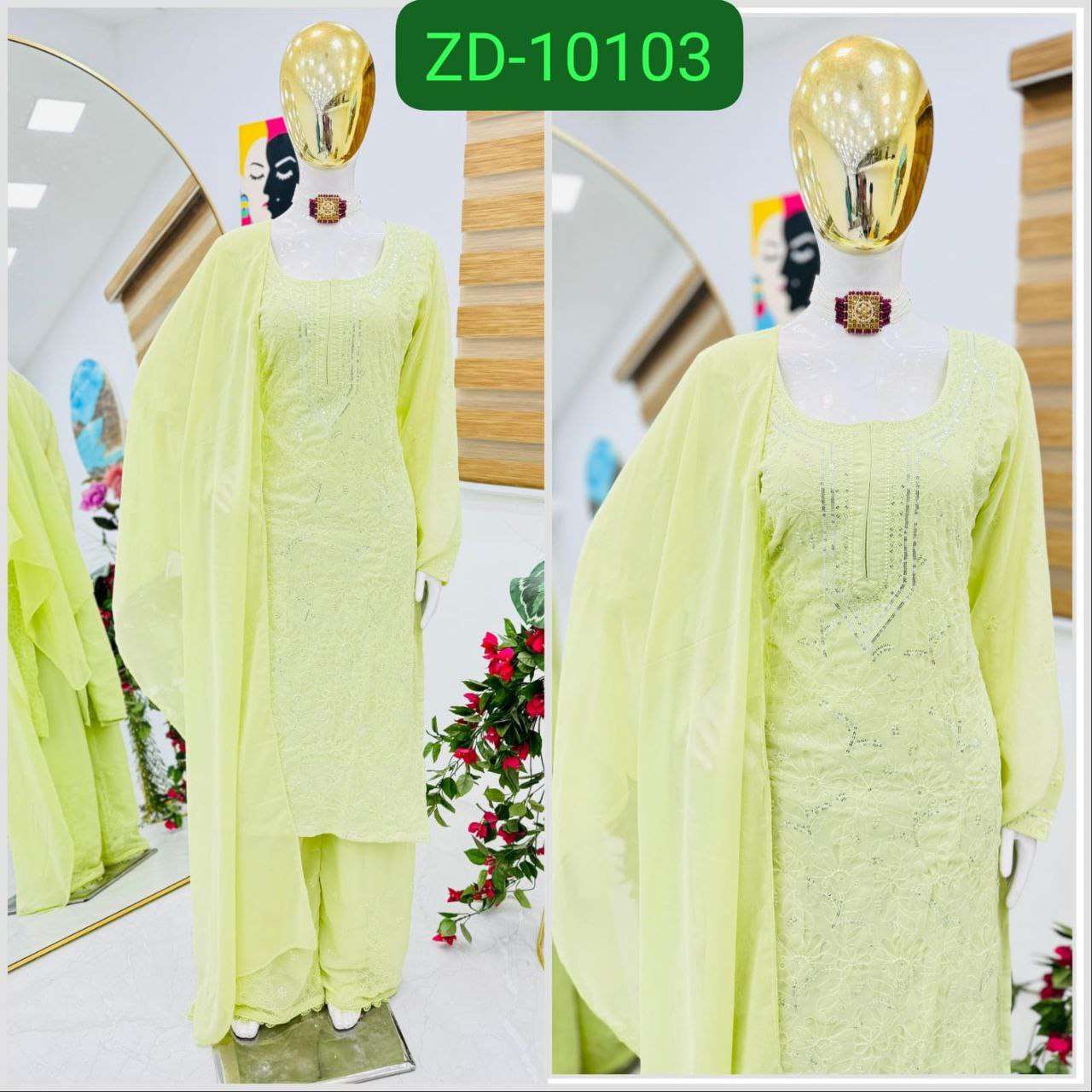  ZD 10103 FANCY SOBER EMBRIOIDERY WORK READY MADE SUIT