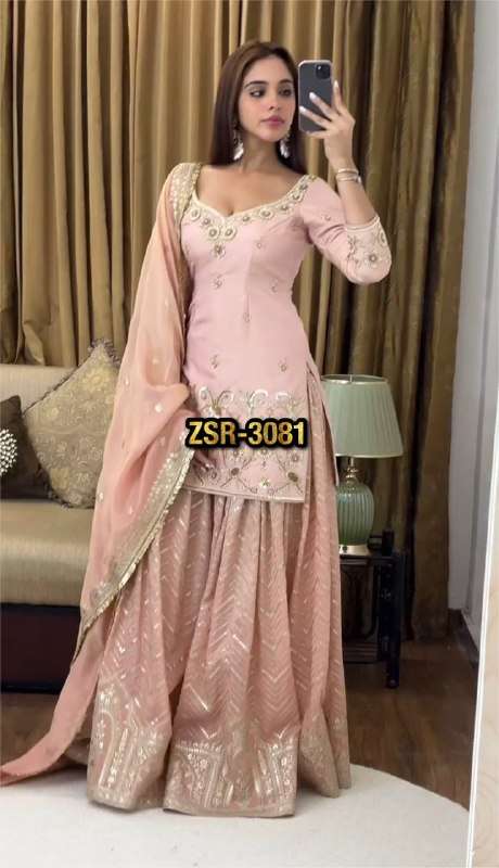 ZSR 3081 HEAVY DESIGNER SHARARA SUIT