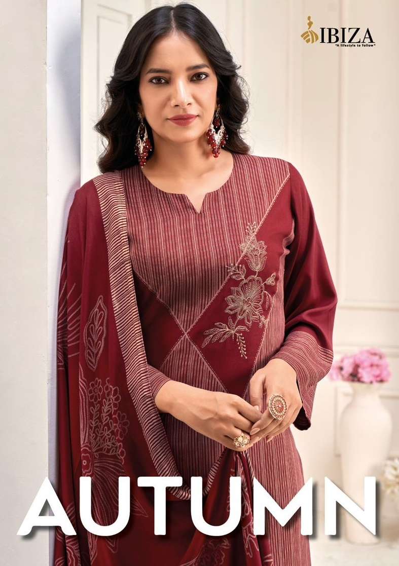 IBIZA AUTUMN PASHMINA DIGITAL PRINT WITH FANCY EMBROIDERY WORK SUIT